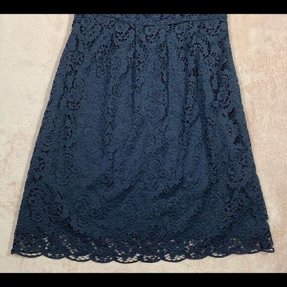 Madewell Lace Magnolia Navy Blue Dress 0 - Picture 3 of 7